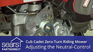 How to Adjust a Cub Cadet ZeroTurn Riding Mower Neutral Control [upl. by Malia483]