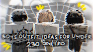 Roblox boys outfit ideas under 230 and 150 y2ksofiteemo [upl. by Naujad535]