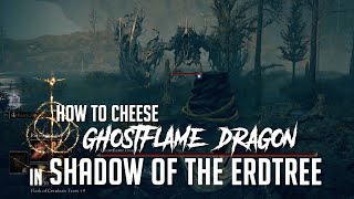 How to Cheese Ghostflame Dragon at Gravesite Plain in Shadow of the Erdtree Easy Kill [upl. by Yruok380]