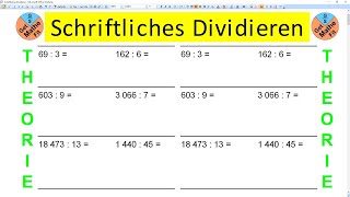 Schriftliches Dividieren  Theorie [upl. by Juan]