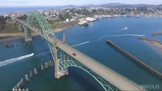 Yaquina Bay Aerial Views  Newport Oregon [upl. by Siraj966]