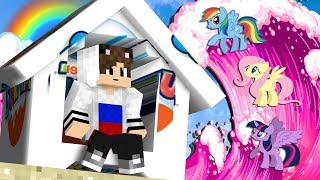 DŮM Z KINDER VAJÍČEK VS MY LITTLE PONY TSUNAMI V MINECRAFTU [upl. by Noynek]