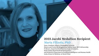 Marta Filizola PhD 2023 Jacobi Medallion Recipient [upl. by Nylirem822]