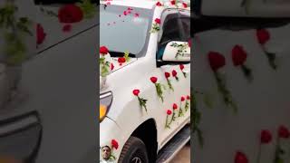 wedding car decoration wedding decoration with fresh flower 🌹🌹ytshorts [upl. by Paige186]