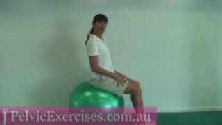 Hysterectomy recovery abdominal core fit ball exercises by Pelvic Exercisescomau [upl. by Anida]