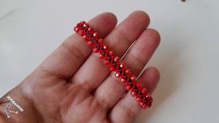 Very cuteVery easy bracelet idea with thread and beadseasy bracelet tutorial [upl. by Stokes]