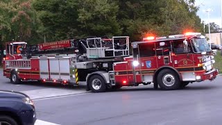 Baltimore County Fire Department Brand New Truck 18 Responding 10923 [upl. by Larkin632]