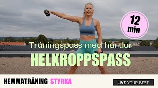 HEMMATRÄNING  Helkropp med hantlar [upl. by Revlys]