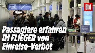 EXKLUSIV CoronaAnsage im Flugzeug – NichtDeutsche dürfen NICHT einreisen [upl. by Jacobah137]