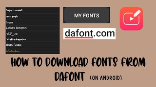 How to download fonts from dafont on android [upl. by Annahsit]