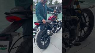 Triumph Scrambler 400 X Exhaust [upl. by Kcirddec388]