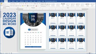 2023 Calendar Design in Ms Word  Printable Calendar Design in Ms Word [upl. by Eeb202]