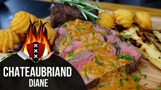 CHATEAUBRIAND Ossenhaas met een klassieke Dijon mosterdsaus  Tenderlion with a french Diane sauce [upl. by Whallon]