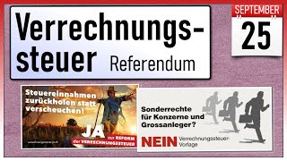 Verrechnungssteuer Referendum  Volksabstimmung 25 September 2022 [upl. by Onailerua956]