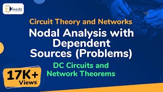 Nodal Analysis with Dependent Sources Problems  DC Circuits and Network Theorems [upl. by Yllas]