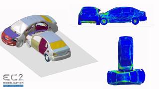 Simulation numérique du crash test dune Toyota Yaris Abaqus [upl. by Kellyn]