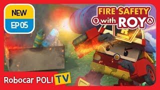 🔥Fire safety with Roy  EP05  Enjoy Fireworks Safely  Robocar POLI  Kids animation [upl. by Lynus]