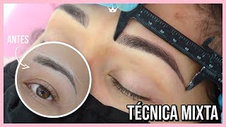 Cejas TÉCNICA MIXTA Microblading  Microshading 💖 Beauty Studio  CEJAS PERFECTAS antes y después [upl. by Ajtak]