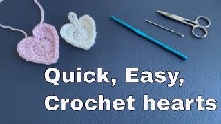 How to crochet a heart  Quick amp Easy Tutorial [upl. by Gabby]