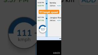 111 kmph Live train Speed 🚅 Live train 🚃 spped video [upl. by Giraldo]