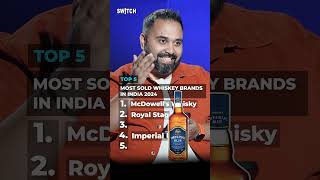 Top 5 Most Sold Whiskey Brands in India shorts imperialblue royalstag officerschoice 8pm [upl. by Loesceke]