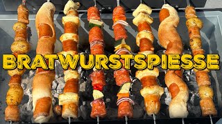 BRATWURSTSPIEßE  4 schnelle Rezepte [upl. by Bander]