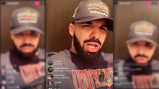 Drake Responds To Kendrick Lamar Diss On IG Live [upl. by Ume]