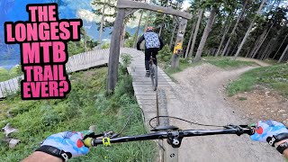 IS THIS THE LONGEST AND BEST MTB FLOW TRAIL EVER  SÖLDEN BIKE PARK [upl. by Shum427]