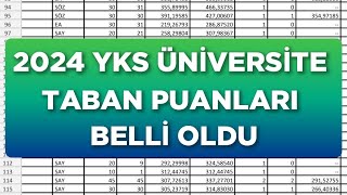 2024 YKS ÜNİVERSİTE TABAN PUANLARI BELLİ OLDU ‼️ [upl. by Odnumde]