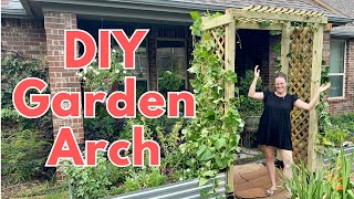 ⭐ CANT BELIEVE I BUILT THIS  DIY Garden Arch on The Cheap  Garden Arbor Trellis [upl. by Trueman759]