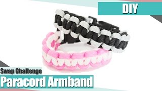 DIY Paracord Armband Kreuzknoten  Swap mit Craftmamanl  Anielas Fimo [upl. by Houghton]