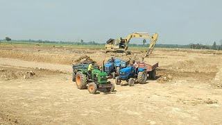 Video of Digging Pond with Viku engine And video of tractor loading soil with Viku engine Ep255 [upl. by Alehc]