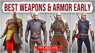 Witcher 3 – Best Weapons amp Armor Early Location Next Gen Update [upl. by Annairam859]