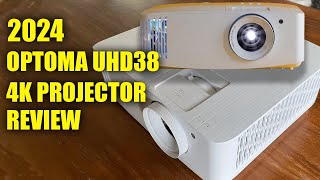 OPTOMA UHD38 4K PROJECTOR REVIEW 2024 4K Projector for Gamers and Movie Lovers [upl. by Kiraa]