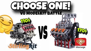 CHOOSE ONE Stirlingkit Mad RC V8 Modelkit VS Medievalbrick V8 Engine  Which one would you buy [upl. by Amoreta]