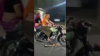 Woman Dressed In Traditional Attire Riding A Royal Enfield Bike Goes Viral shorts trending [upl. by Blackman16]