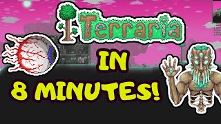 ALL OF TERRARIA IN 8 MINS Terraria Progression Guide Step by Step Guide for Beginners 2020 [upl. by Aleakam695]