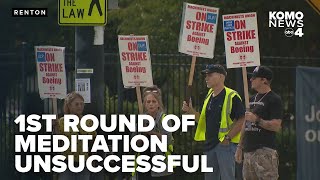 No end in sight Striking union says 1st round of mediation with Boeing didnt get far [upl. by Woody]