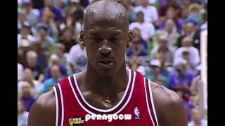 Michael Jordan last 3 minutes in his FINAL BULLS GAME vs Jazz 1998 [upl. by Llenyr]