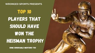 Top 10 Heisman Trophy Snubs [upl. by Attennaej]