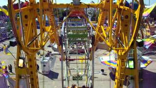 Sky Wheel Double Ferris Wheel at the Wisconsin State Fair in Milwaukee WI [upl. by Nauwtna]