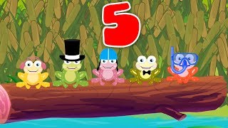 Five Little Speckled Frogs  Frogs Song  Nursery Rhymes  Baby Song [upl. by Suiddaht]