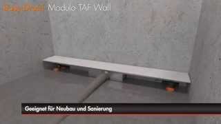 Einbau einer Duschrinne  Easy Drain Modulo TAF Wall Sekundärwasser Ableitung Deutsch [upl. by Vitale]