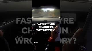 Fastest tyre change in WRC history [upl. by Jones979]