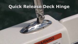 Quick Release Deck Hinge  Bimini Top Deck Mount [upl. by Imoyaba]