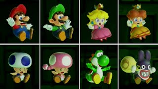 Super Mario Bros Wonder  All Characters Freefall Animations  Screaming [upl. by Blaise]