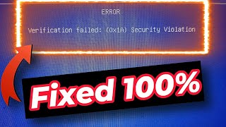 Verification failed  Error Code 0x1A security violation fixed 💯👍 [upl. by Teplica]