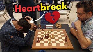 The Pain of losing a won game  Arjun Erigaisi vs Levon Aronian  World Blitz 2023 [upl. by Auburn]