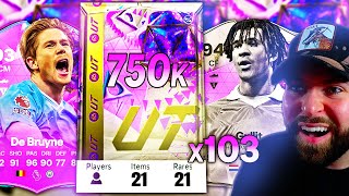 x103 INSANE 750k ULTIMATE BIRTHDAY ICON PACKS amp DOUBLE FUT BIRTHDAY GUARANTEED PACKS [upl. by Schuster109]