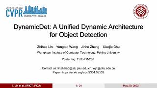 CVPR 2023 DynamicDet A Unified Dynamic Architecture for Object Detection [upl. by Eilatam]